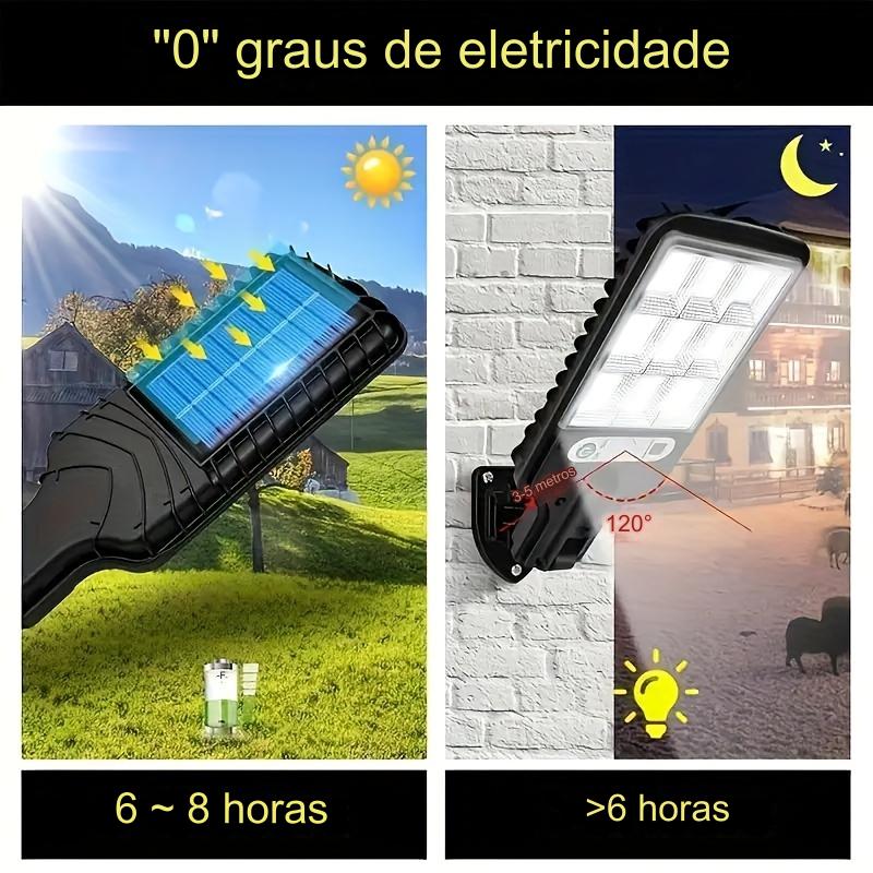 Luminária Solar  8000W Luz Solar LED Externa