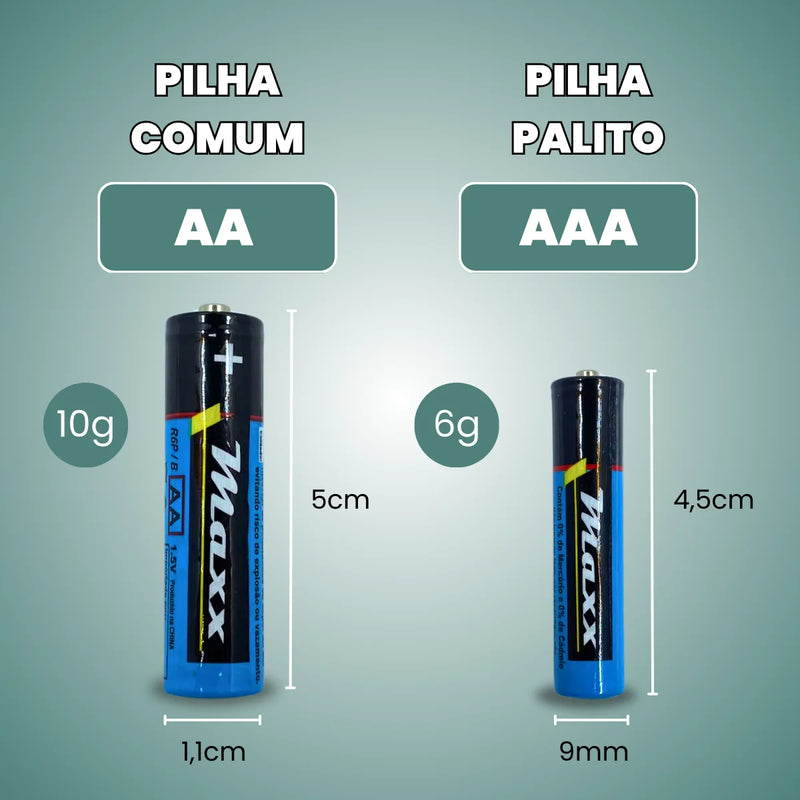 Kit 30 Uni Pilha AA Comum + 30 AAA Palito 60 Unidades Para Controle Remoto