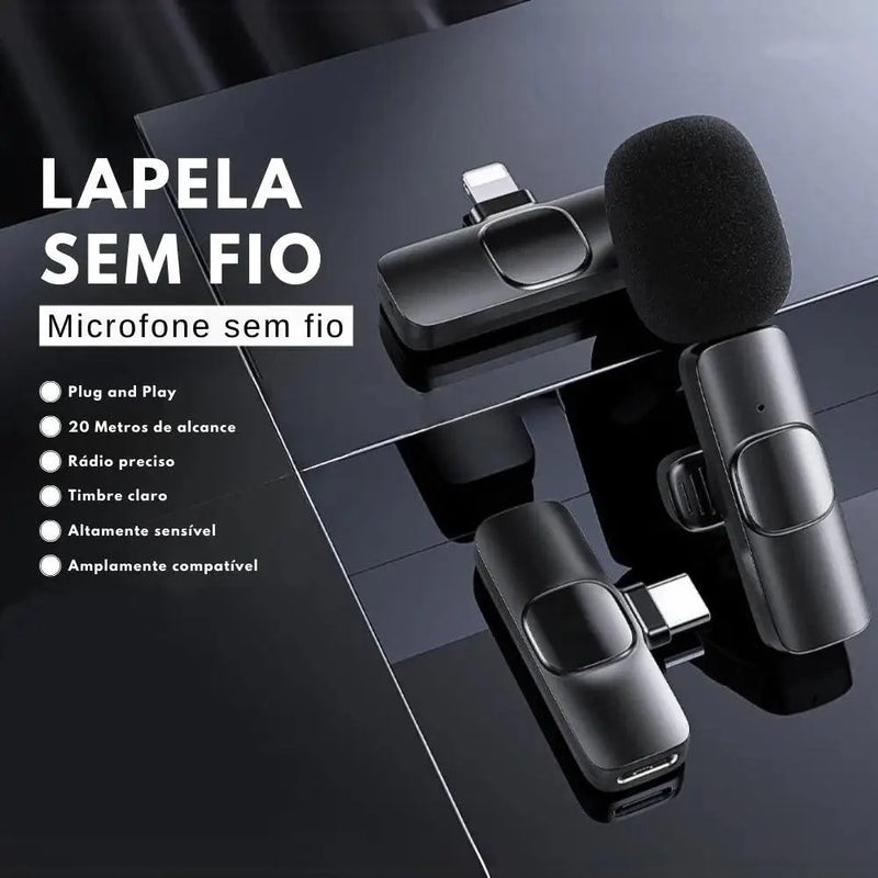 Microfone Lapela FreeSound  - Prático