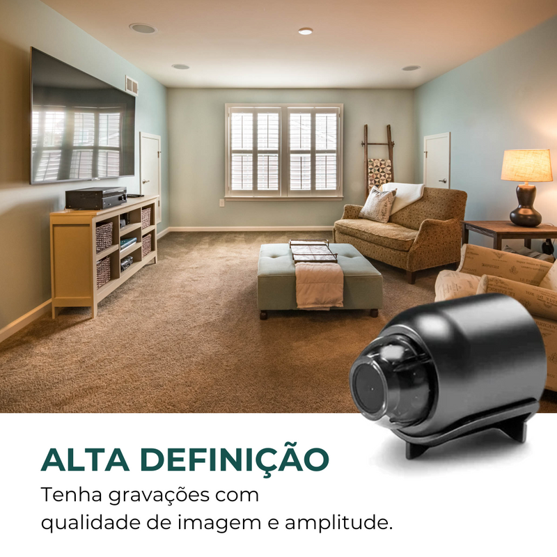 Mini Câmera WiFi 1080P HD 4k com Visão Noturna