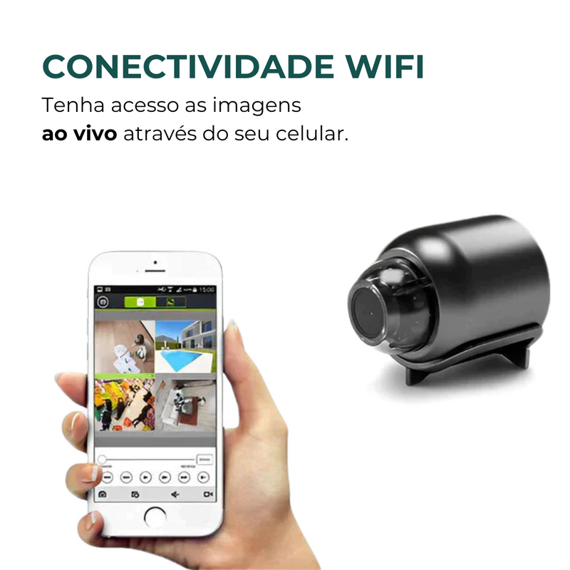 Mini Câmera WiFi 1080P HD 4k com Visão Noturna